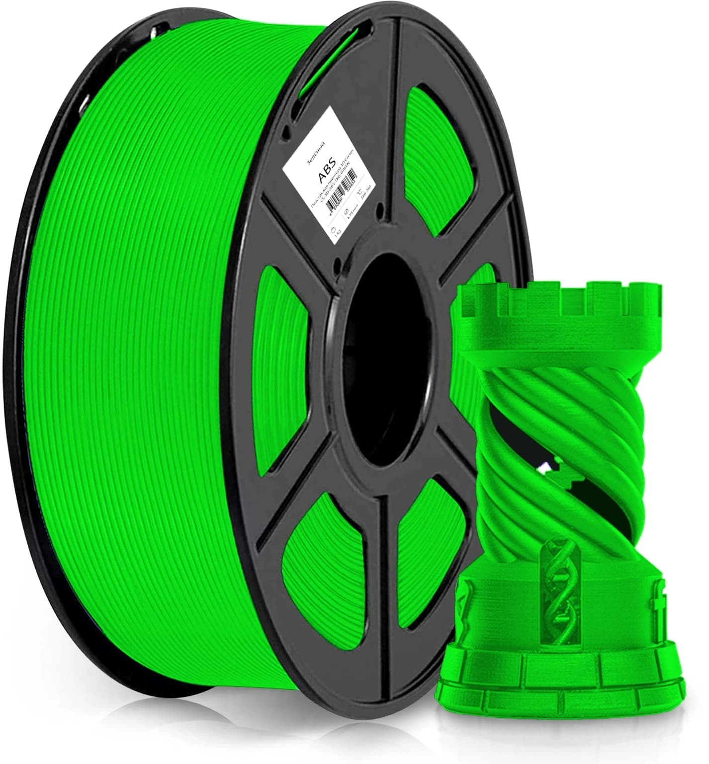 Пластик для принтера 3D Cactus CS-3D-ABS-1KG-GREEN ABS d1.75мм 1кг L386м 1цв. - фото 4