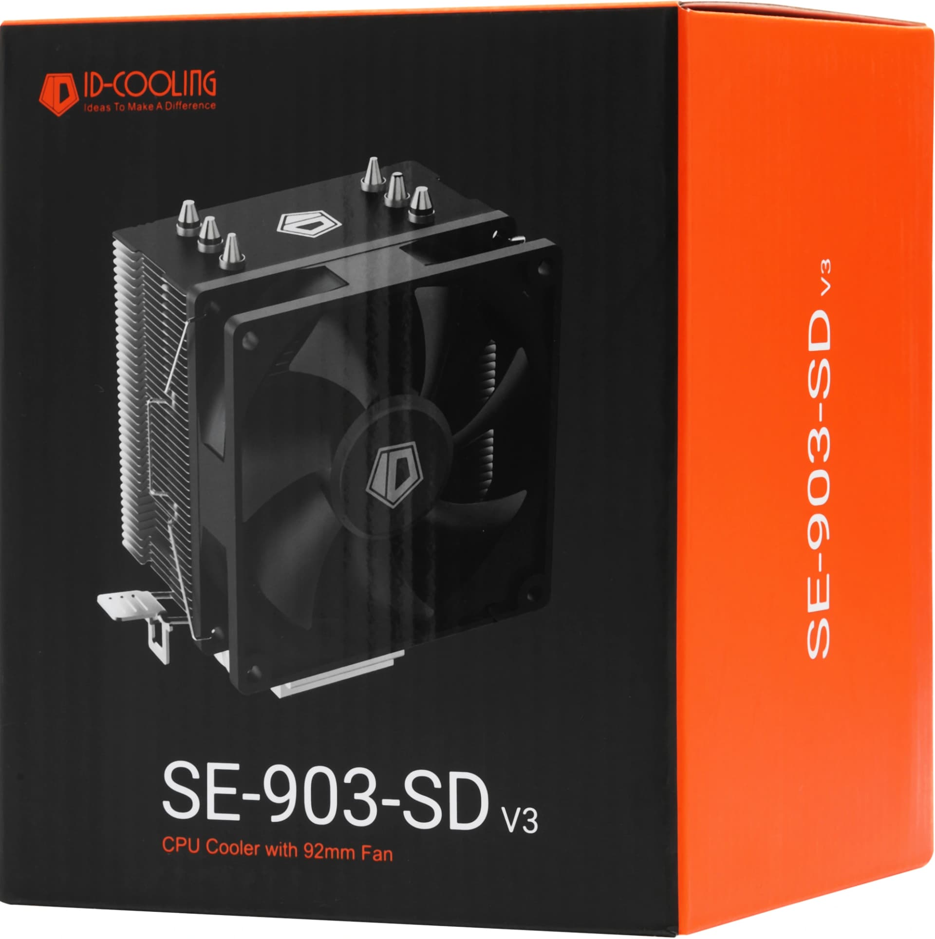 Устройство охлаждения(кулер) ID-Cooling SE-903-SD V3 Soc-AM5/AM4/1200/1700/1851 черный 3-pin 23dB Al+Cu 130W 370gr Ret - фото 1