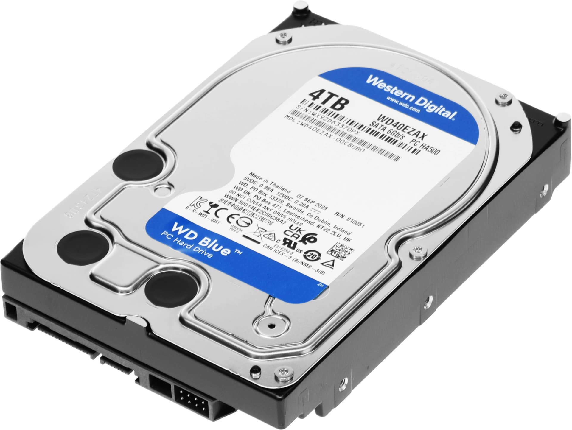 Жесткий диск WD SATA-III 4TB WD40EZAX Desktop Blue (5400rpm) 256Mb 3.5" - фото 4