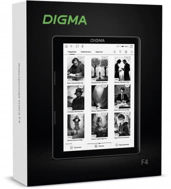 Электронная книга Digma F4 5.83" E-Ink 680x920 Touch Screen 1.2Ghz 1Gb/8Gb/SD/microSDHC/подсветка дисплея черный - фото 2