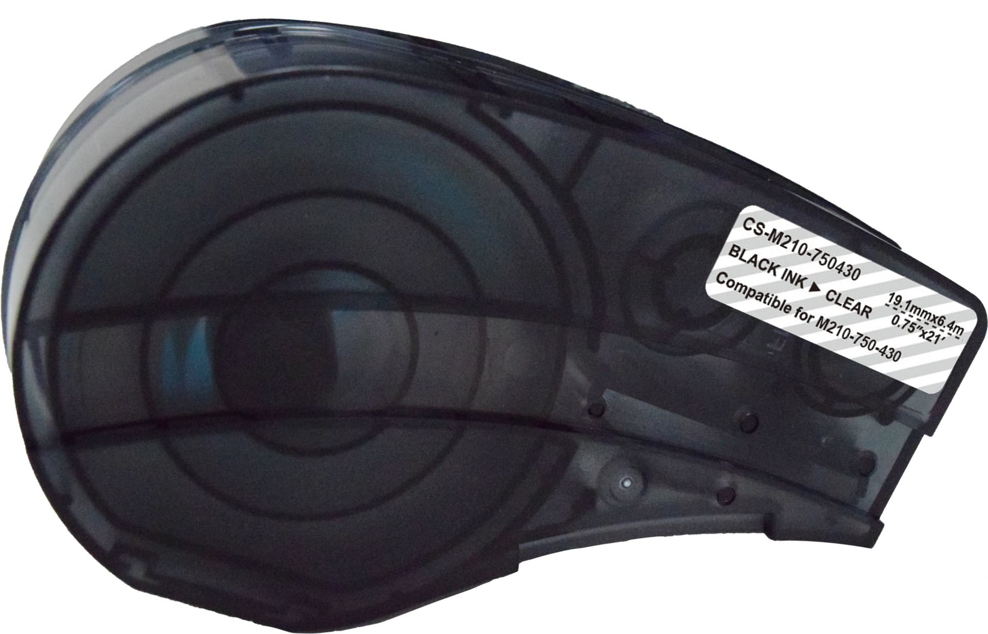 Картридж ленточный Cactus CS-M210-750430 M210-750-430 черный на прозрачном 19.1x6.4 для Brady M210/M211/M210-LAB - фото 4