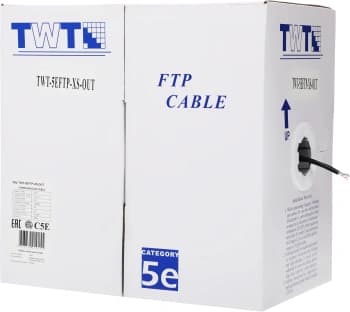 Кабель информационный Lanmaster TWT-5EFTP-XS-OUT кат.5E FTP 4 пары 24AWG PE внешний 305м черный - фото 5