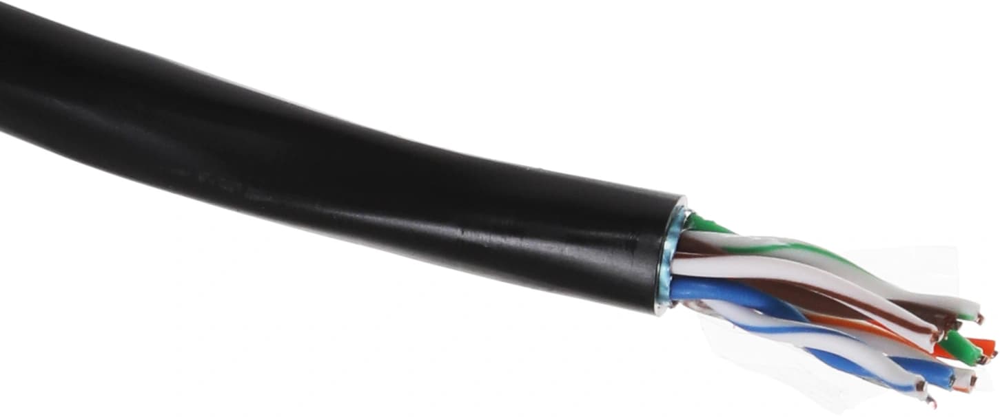 Кабель информационный Lanmaster TWT-5EFTP-XS-OUT кат.5E FTP 4 пары 24AWG PE внешний 305м черный - фото 4