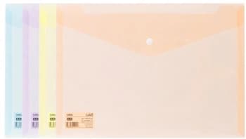 Конверт на кнопке Deli EF766 A4 полипропилен 0.16мм ассорти - фото 2