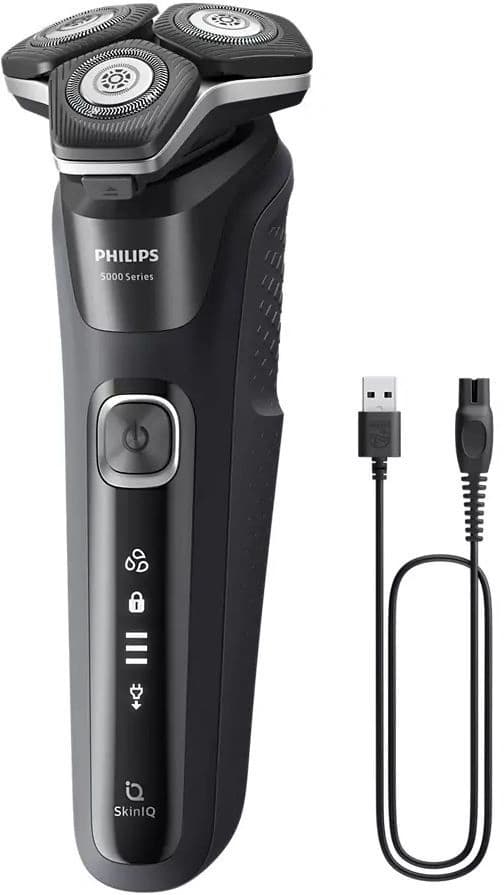 Бритва роторная Philips S5898/35 реж.эл.:3 питан.:аккум. черный/серый - фото 4