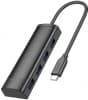Разветвитель USB-C Hoco HB41 Type-C 4порт. черный - фото 3