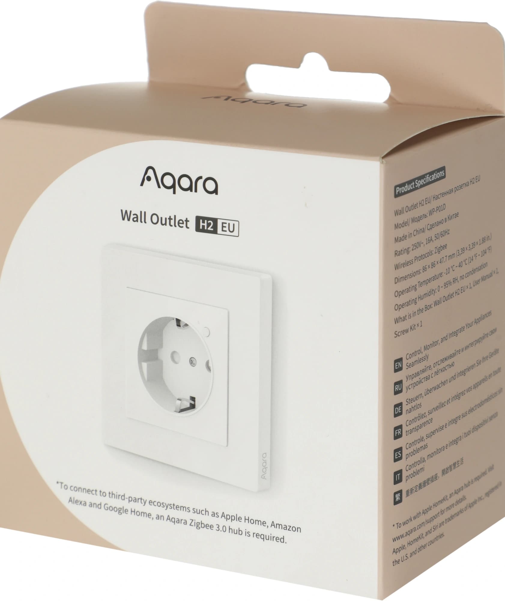 Умная розетка Aqara Wall Outlet H2 EU белый (WP-P01D) - фото 5
