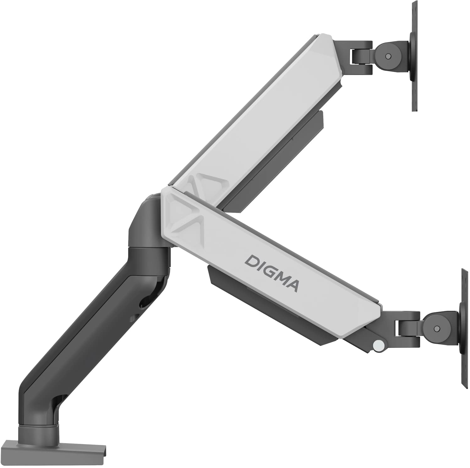 Кронштейн для мониторов ЖК Digma D-MM102D серый 17"-32" макс.9кг крепление к столешнице поворот и наклон - фото 4