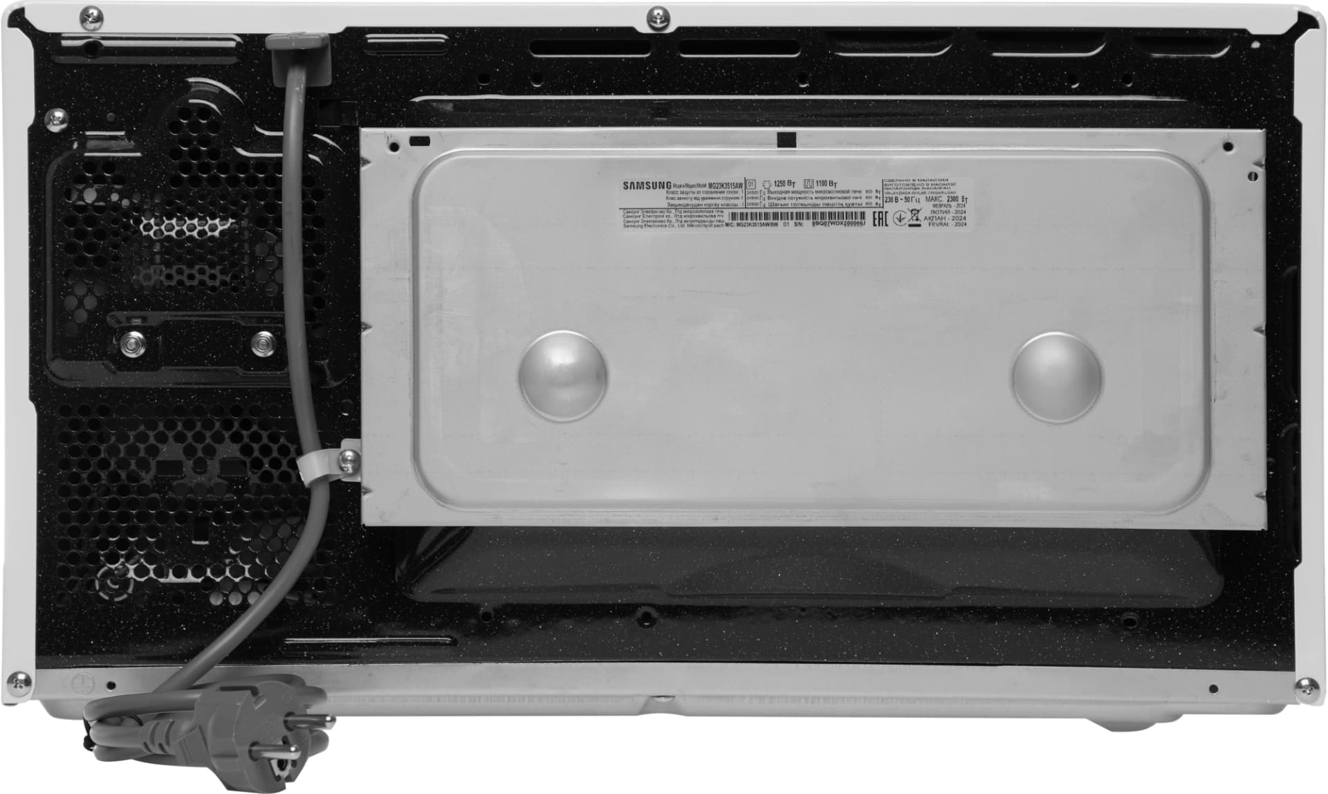 Микроволновая Печь Samsung MG23K3515AW/BW 23л. 800Вт белый/черный - фото 4