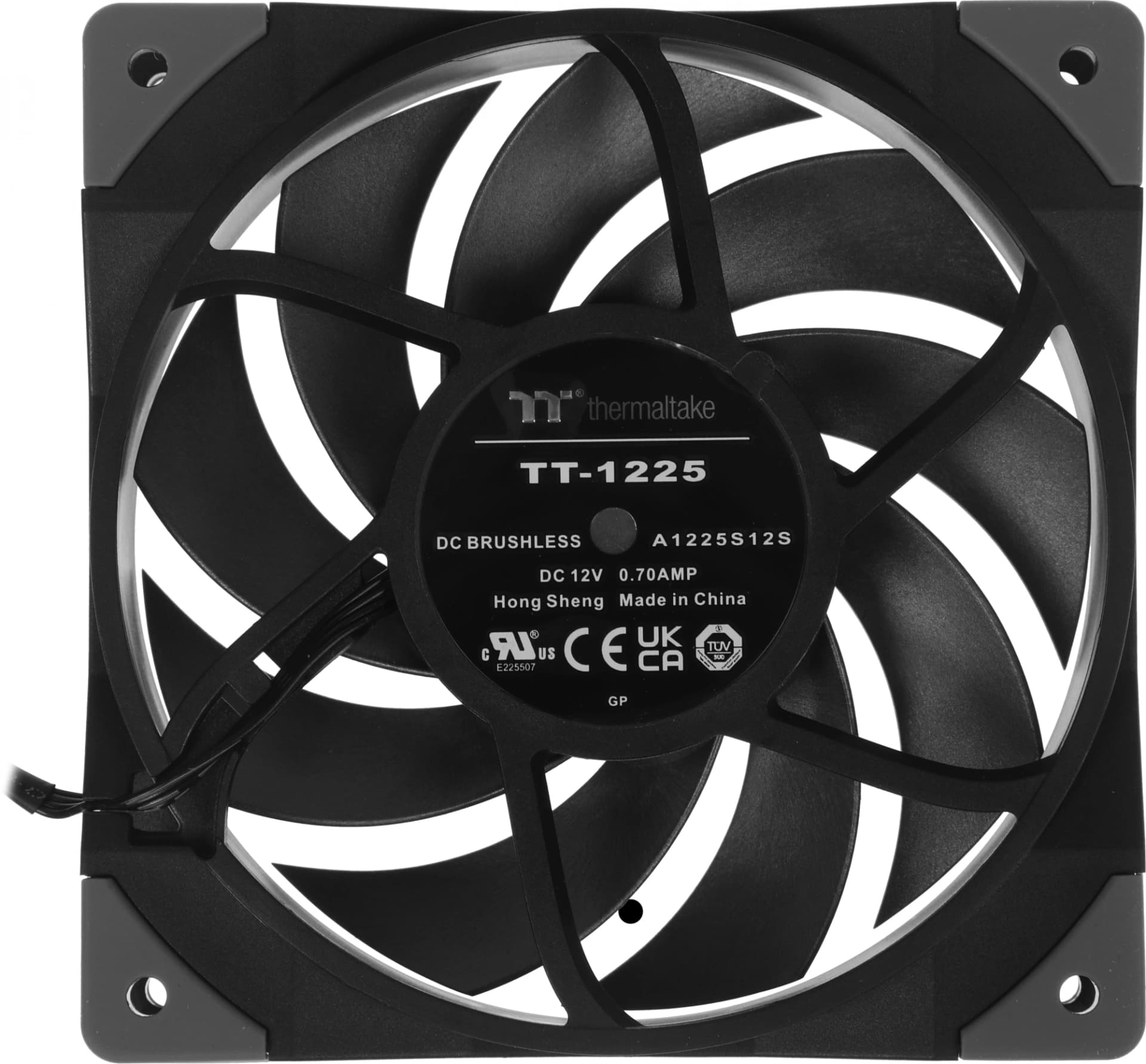 Вентилятор для корпуса Thermaltake Toughfan 12 120х120x25 черный 4-pin 22.3дБ (CL-F117-PL12BL-A) Ret - фото 3