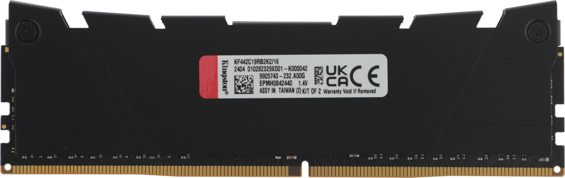 Память DDR4 2x8GB 4266MHz Kingston KF442C19RB2K2/16 Fury Renegade Black RTL Gaming PC4-34100 CL19 DIMM 288-pin 1.4В single rank с радиатором Ret - фото 5