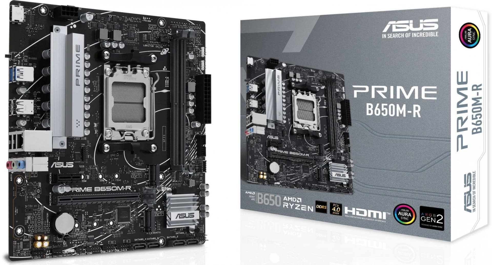 Материнская плата Asus PRIME B650M-R Socket AM5 AMD B650 2xDDR5 mATX AC`97 8ch(7.1) 2.5Gg RAID+HDMI - фото 4