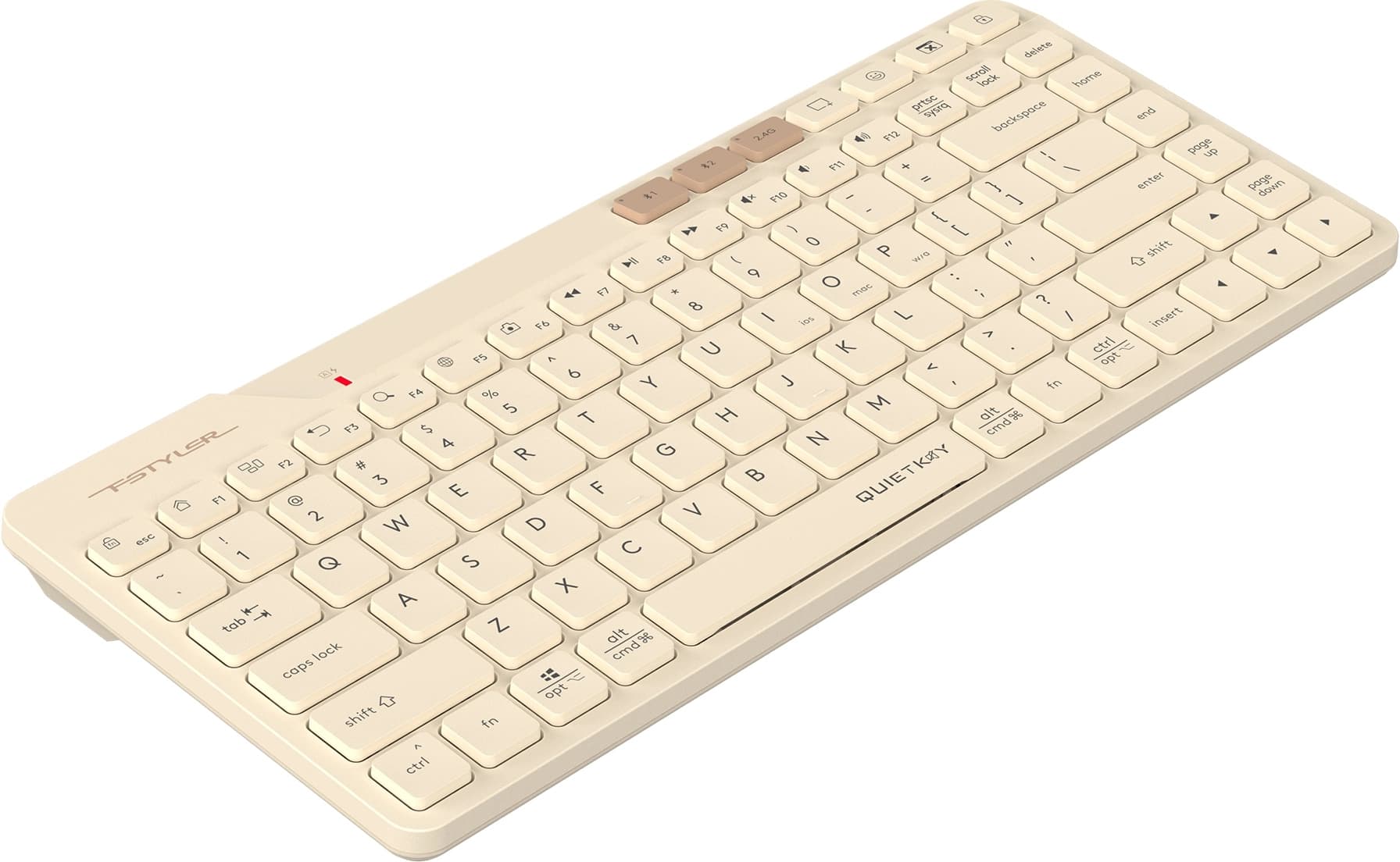 Клавиатура A4Tech FBK26C AS бежевый USB беспроводная BT/Radio slim Multimedia - фото 4