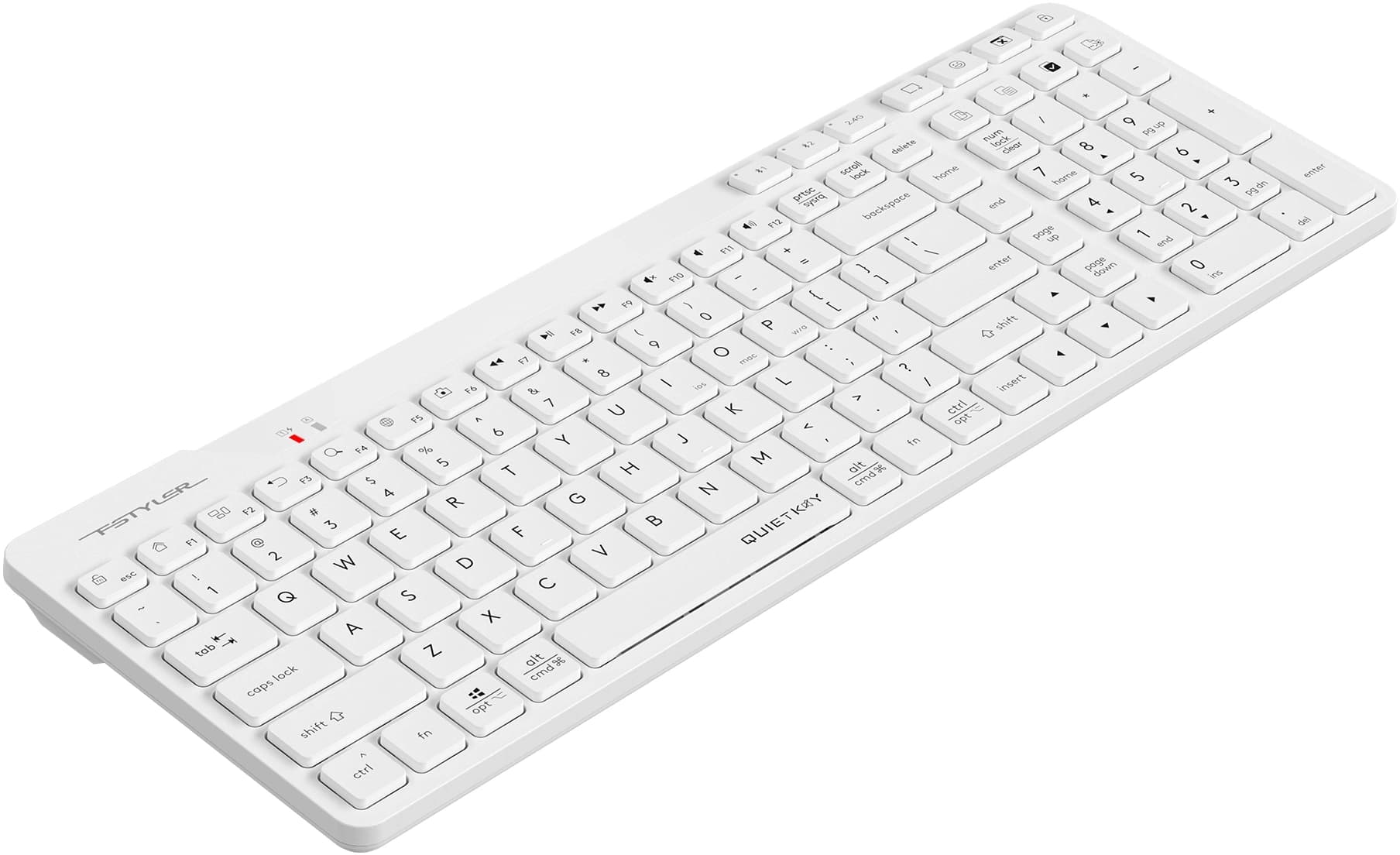 Клавиатура A4Tech FBK27C AS белый USB беспроводная BT/Radio slim Multimedia - фото 4