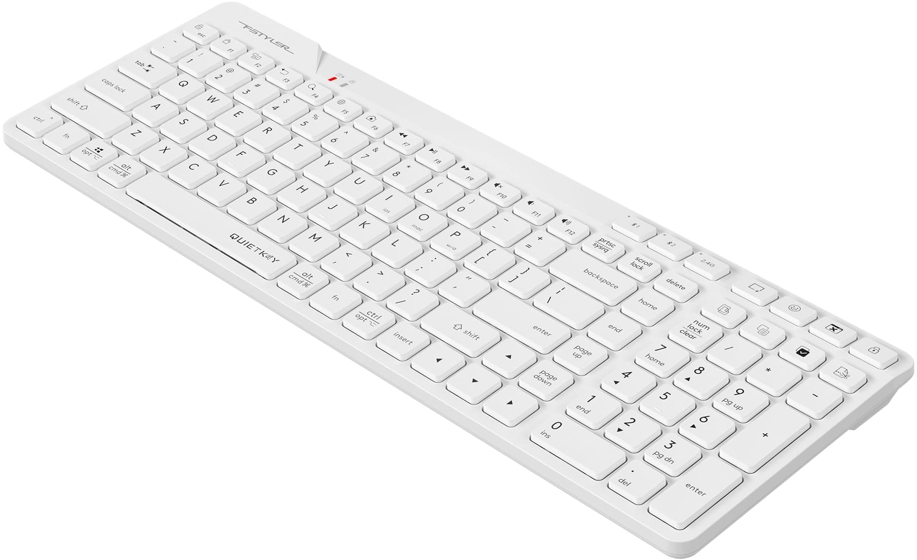 Клавиатура A4Tech FBK27C AS белый USB беспроводная BT/Radio slim Multimedia - фото 5