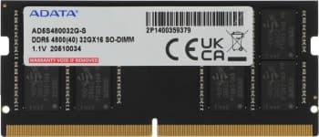 Память DDR5 32GB 4800MHz A-Data AD5S480032G-S RTL PC4-38400 CL40 SO-DIMM 262-pin 1.1В single rank Ret - фото 2