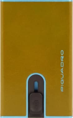 Чехол для кредитных карт Piquadro Blue Square PP4825B2BLR/G желтый натур.кожа - фото 2