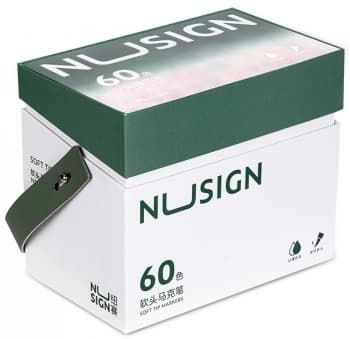 Набор маркеров для скетчинга Deli NS736-60 Nusign круг. кисть/клинов. наконечник двухсторонний 60цв. пластиковая коробка - фото 2