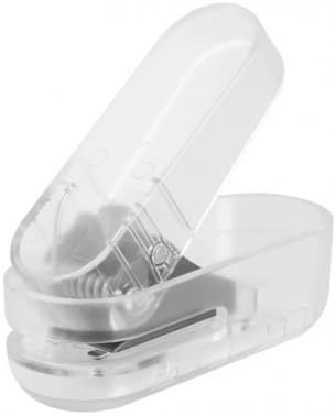 Дырокол Deli NS088white макс.:10лист. пластик белый отв.:1 - фото 2