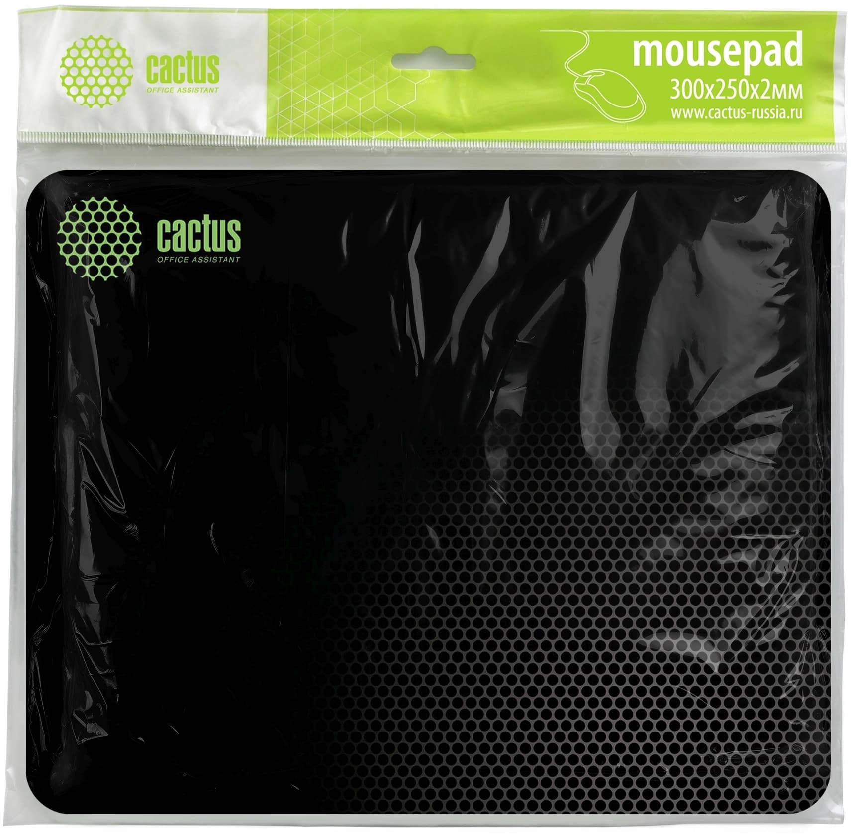 Коврик для мыши Cactus Black Mesh черный 300x250x3мм (CS-MPC-D02M) - фото 3