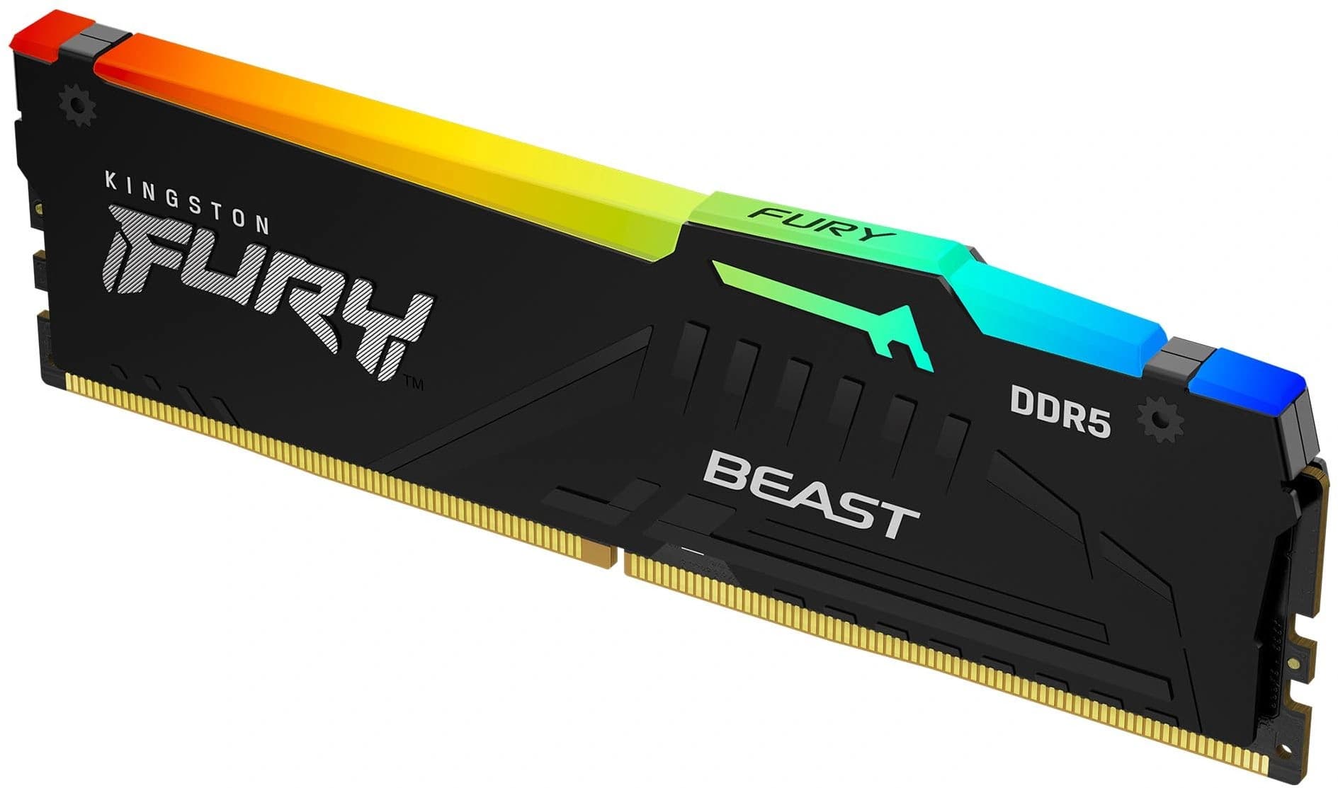 Память DDR5 32GB 6000MHz Kingston KF560C36BBEA-32 Fury Beast Black Expo RGB RTL Gaming PC5-48000 CL36 DIMM 288-pin 1.35В kit dual rank с радиатором Ret - фото 4