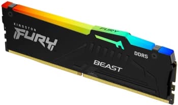 Память DDR5 32GB 6000MHz Kingston KF560C36BBEA-32 Fury Beast Black Expo RGB RTL Gaming PC5-48000 CL36 DIMM 288-pin 1.35В kit dual rank с радиатором Ret - фото 5