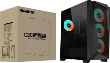 Корпус Gigabyte GB-C301G черный без БП ATX 3x120mm 5x140mm 2xUSB3.0 audio bott PSU - фото 5
