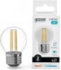 Лампа филам. Gauss Filament 8Вт цок.:E27 шар 220B св.свеч.бел.нейт. (упак.:10шт) (52228) - фото 3