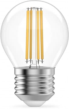 Лампа филам. Gauss Filament 8Вт цок.:E27 шар 220B св.свеч.бел.нейт. (упак.:10шт) (52228) - фото 5