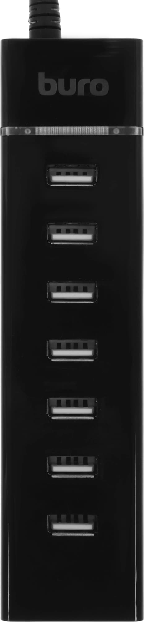 Разветвитель USB-C Buro BPH-C-P107 7порт. черный (BU-USBC-HUB-7U2) - фото 3