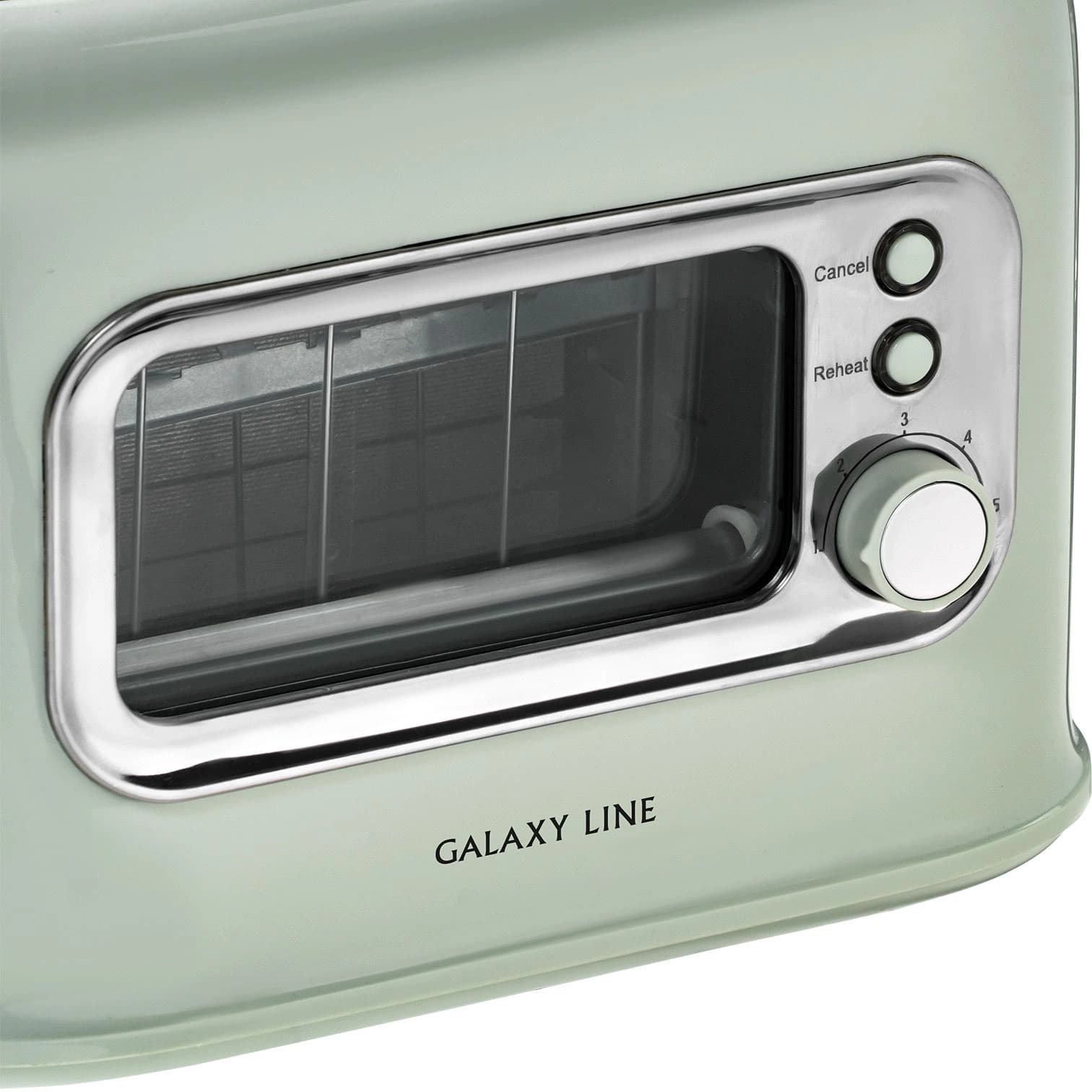 Тостер Galaxy Line GL 2914 900Вт мятный - фото 4