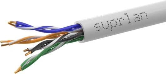 Кабель сетевой информационный Suprlan Standard 01-0320-1 кат.5E UTP 4 пары 24AWG LSZH внутренний 305м серый