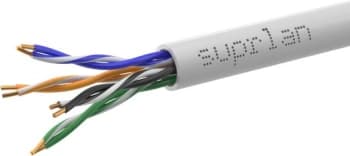Кабель сетевой информационный Suprlan Standard 01-0320-1 кат.5E UTP 4 пары 24AWG LSZH внутренний 305м серый - фото 2