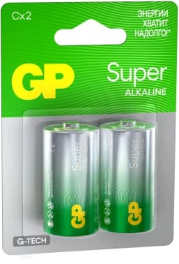 Батарея GP Super G-Tech Alkaline 14A LR14 C (2шт) блистер - фото 5