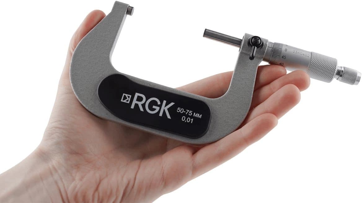 Микрометр RGK MCM-75 гладкий (МК) разм.шага 0.01мм серый черный (756983)