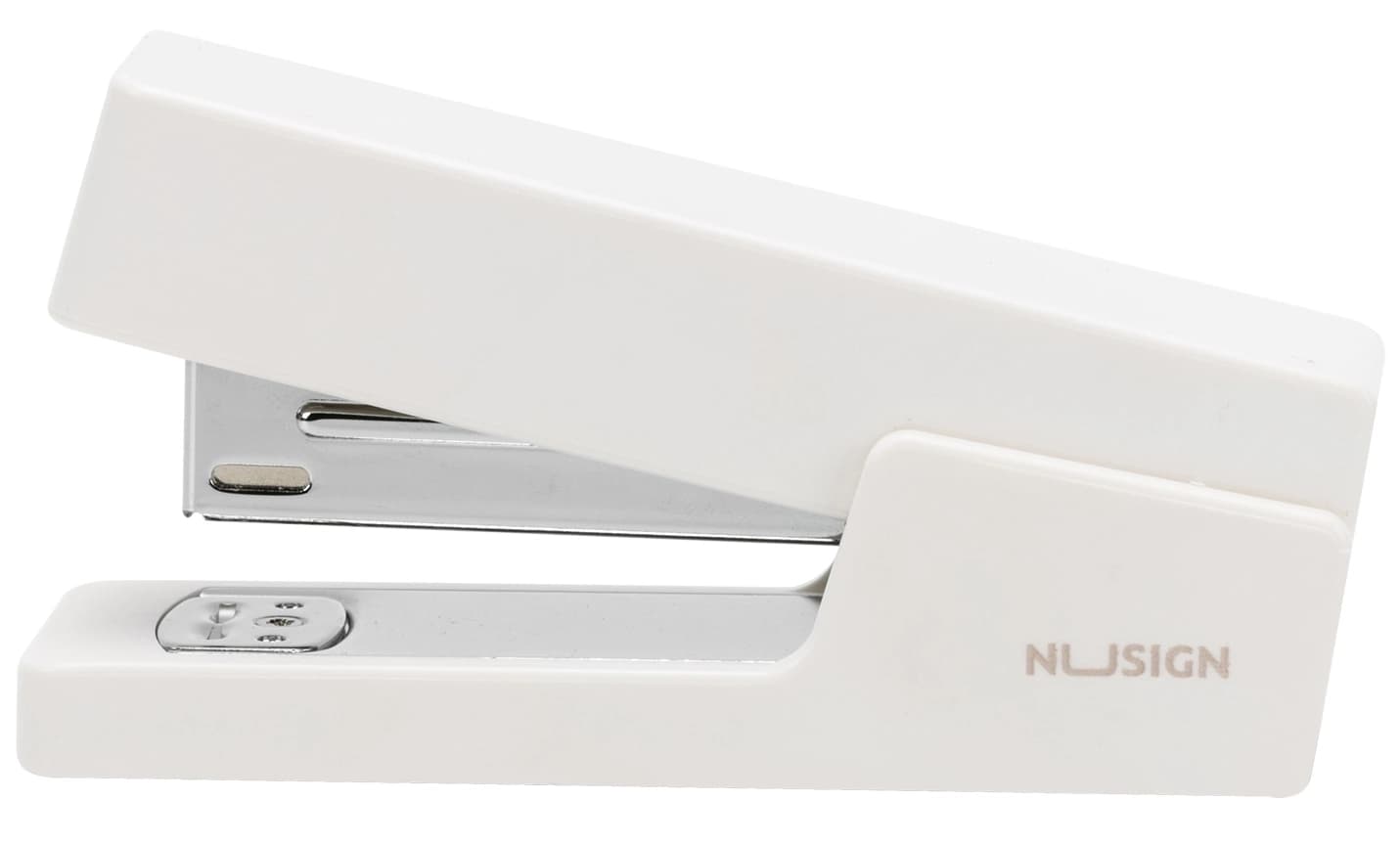 Степлер Deli ENS084 WHITE Nusign 24/6 26/6 (20листов) белый 100скоб коробка - фото 4
