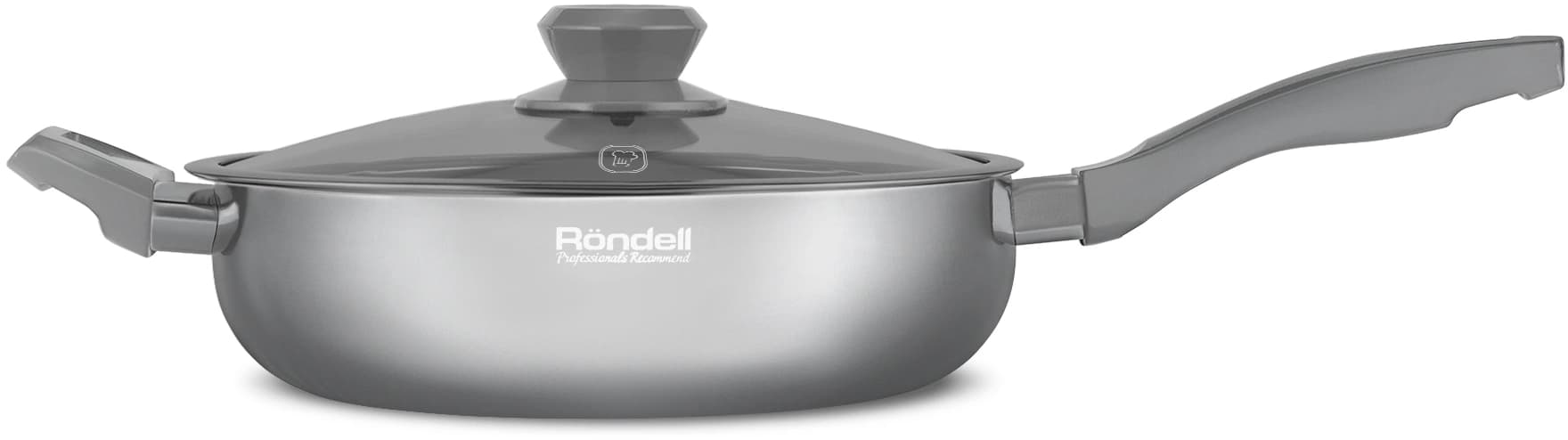 Сотейник Rondell Lumiere RDA-596 4.8л. d=26см (с крышкой) серый - фото 3