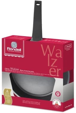 Сковорода Rondell Walzer RDA-769 круглая 28см покрытие: TriTitan ручка несъемная (без крышки) черный - фото 5