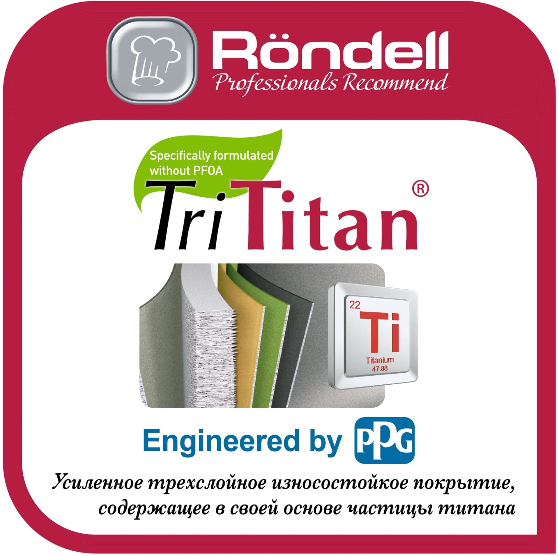 Сковорода-гриль Rondell Escurion Grey RDA-1124 квадратная 28см покрытие: TriTitan ручка несъемная (без крышки) серый - фото 2