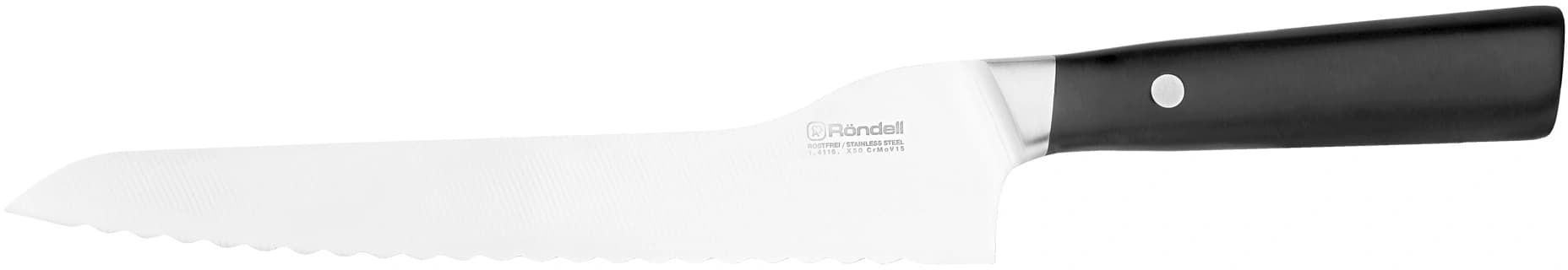 Набор ножей кухон. Rondell Spata RD-1132 компл.:6предм. с подставкой черный подар.коробка - фото 4