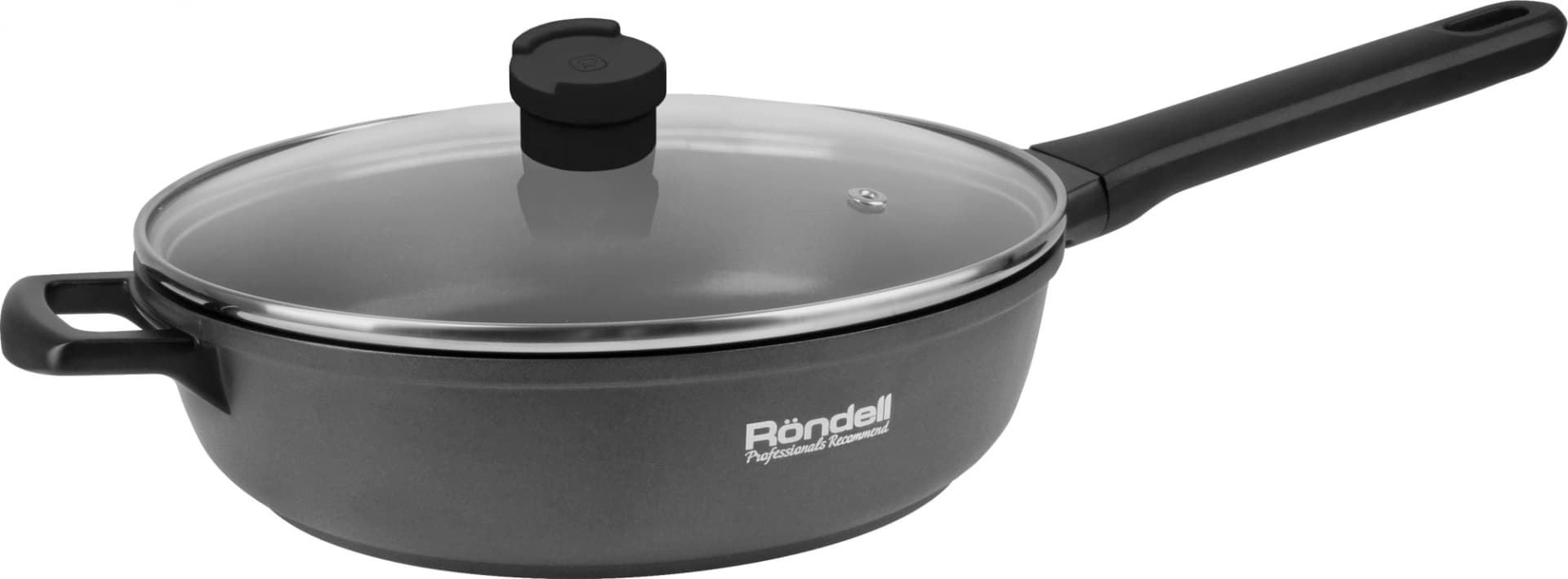 Сотейник Rondell Zorro RDA-1453 3.8л. d=28см (с крышкой) графитовый