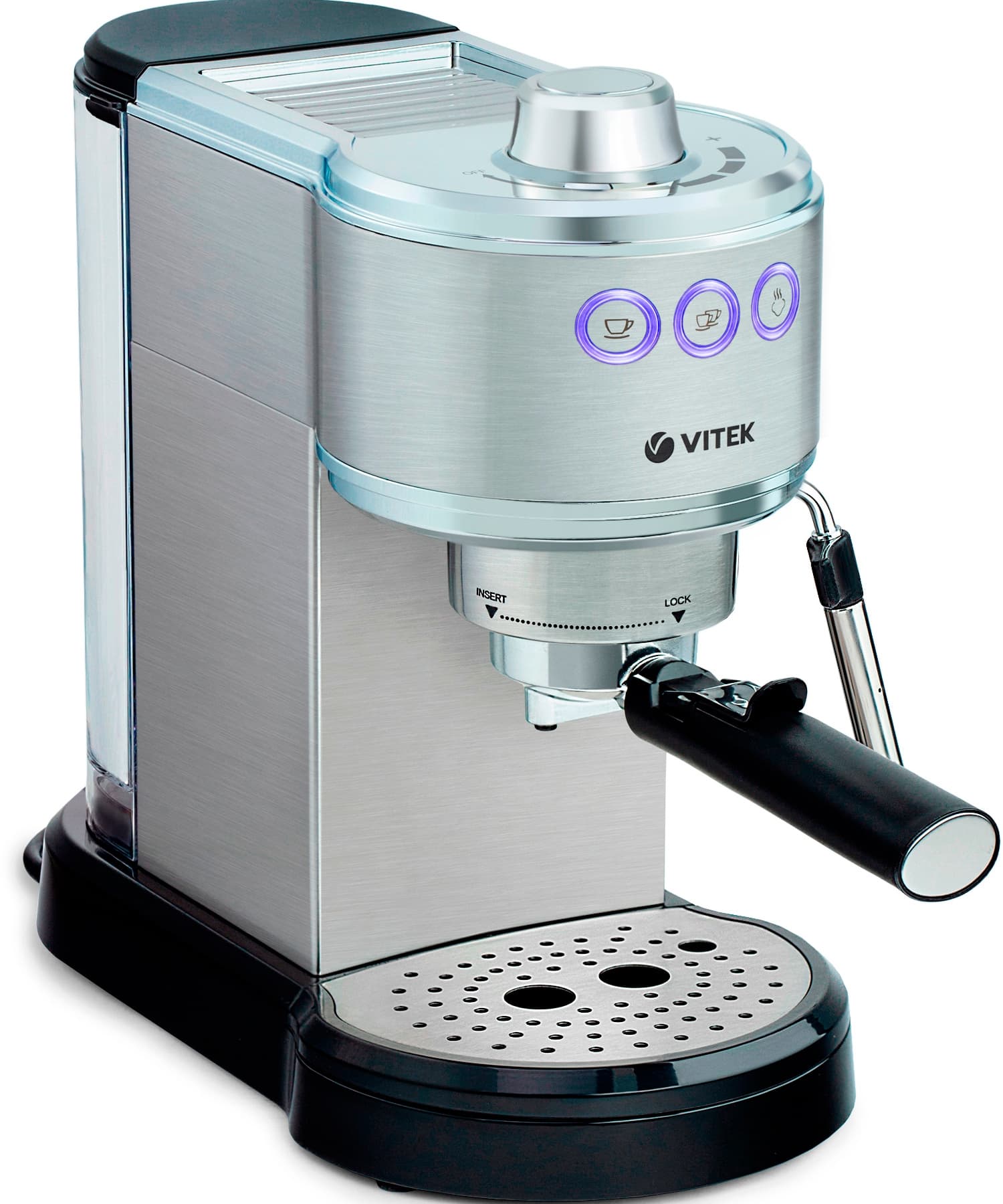 Кофеварка рожковая Vitek VT-1515 1350Вт серебристый - фото 2