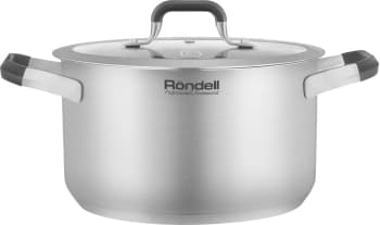 Кастрюля Rondell Stolz RDS-1754 5.2л. d=24см (с крышкой) стальной - фото 2