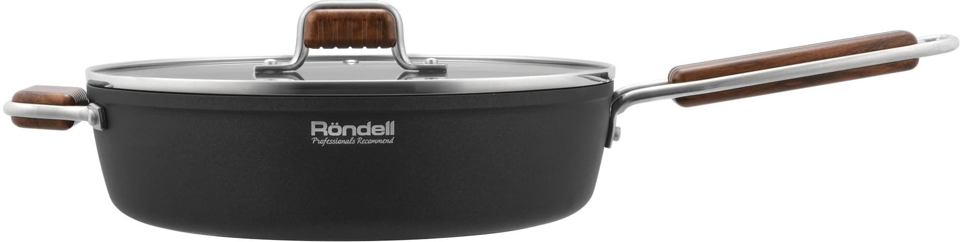 Сотейник Rondell Fjord RDA-1799 4.0л. d=28см (с крышкой) черный - фото 3