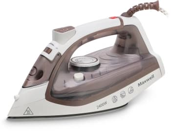 Утюг Maxwell MW-3047 2400Вт белый/коричневый - фото 2