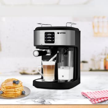 Кофеварка рожковая Vitek Metropolis VT-8489 1250Вт серый/черный - фото 5