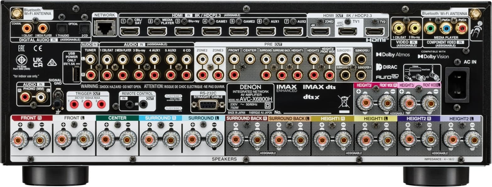 Ресивер AV Denon AVC-X6800H 11.4 черный - фото 5
