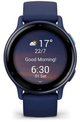 Смарт-часы Garmin Vivoactive 5 30.4мм 1.2" AMOLED корп.синий рем.синий разм.брасл.:125-190мм (010-02862-12) - фото 5