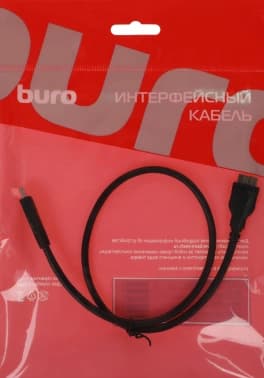 Кабель Buro USB Type-C (m) micro USB 3.0 B (m) 0.5м (BU-TYPEC-MICROUSB3.0-0.5M) - фото 5