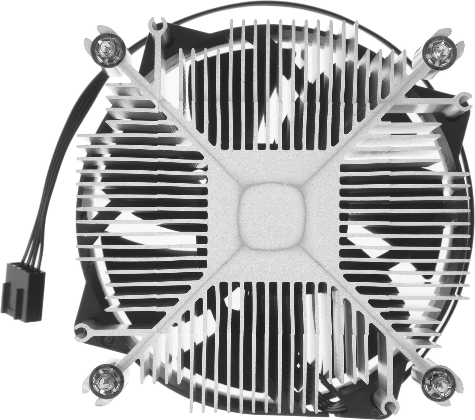 Устройство охлаждения(кулер) PcCooler R95S-I Soc-1200/1700/1851 серебристый/черный 4-pin 31.1dB Al 95W 360gr Ret (R95S-XXNIXX-GL) - фото 4